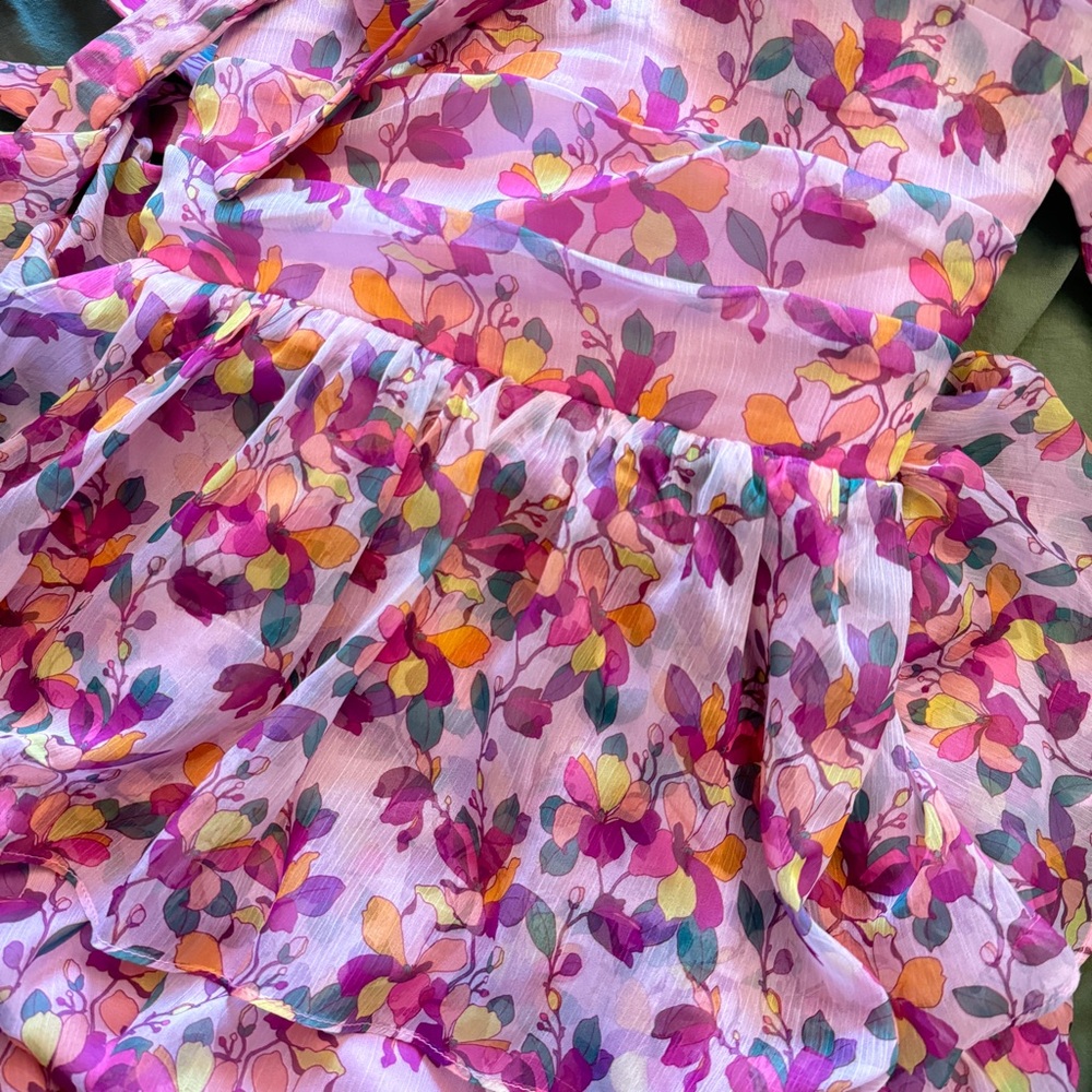 Amanda Uprichard Floral Violina Dress in Jolie - Picture 7 of 8